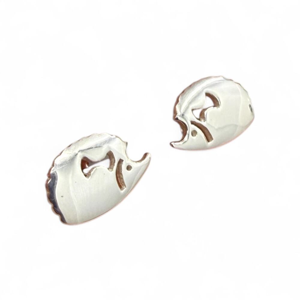 Hedgehog with Hairbow Stud Earrings 925 Sterling Silver Tenrec Animal Posts